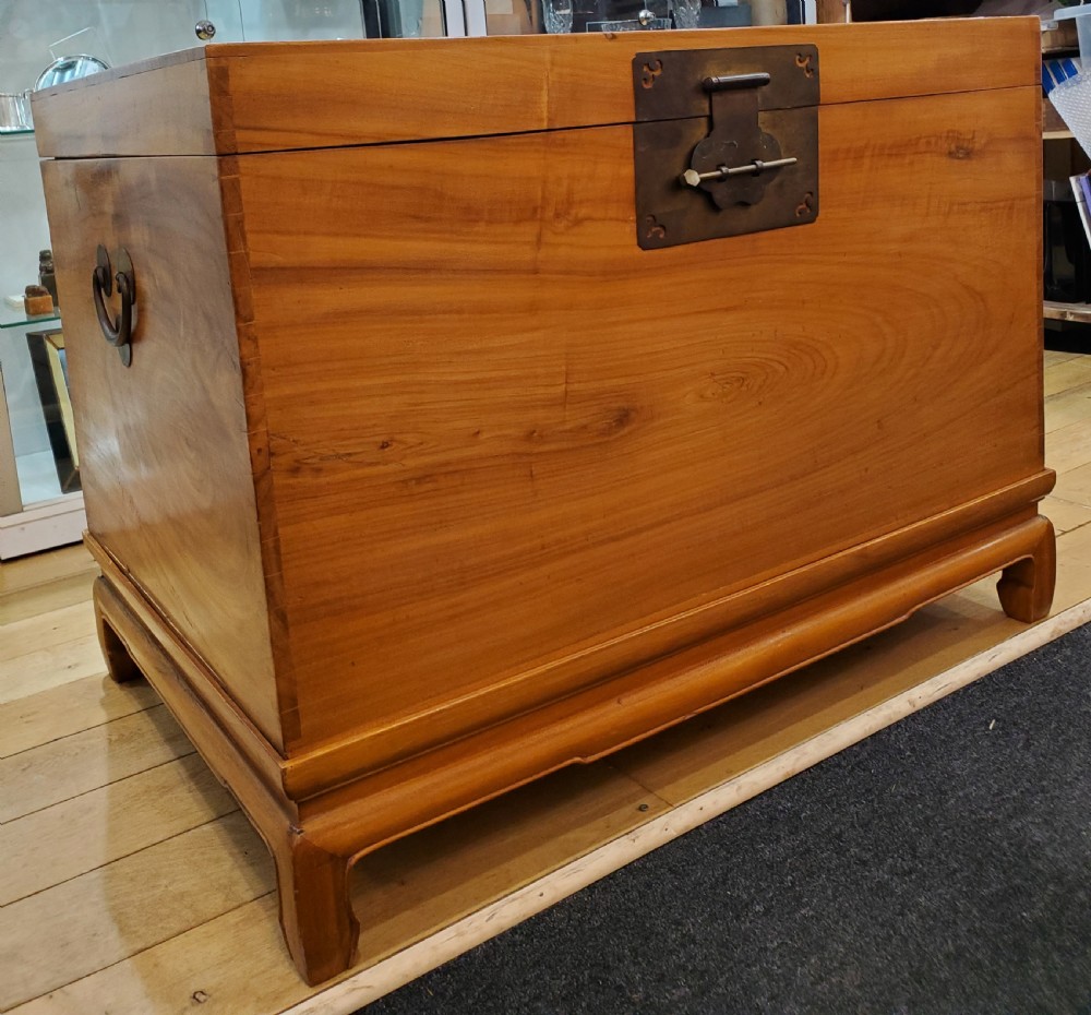 Chinese Camphor Trunk on Stand c1920s View VI