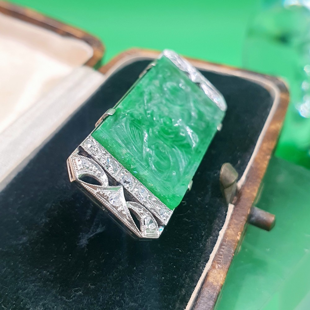 Art Deco Jade & Diamond Abstract Brooch, c1930 £2500 View IV