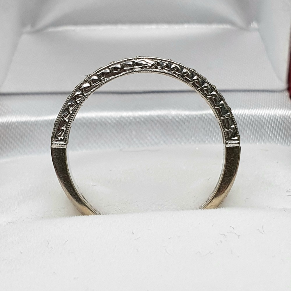 Diamond & 18ct White Gold Stack / Eternity Ring - size N View III