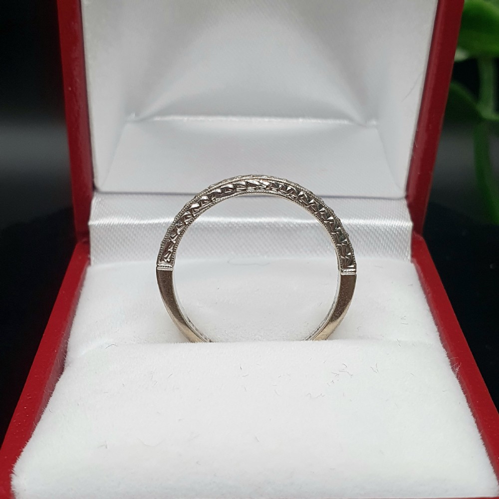 Diamond & 18ct White Gold Stack / Eternity Ring - size N View IX