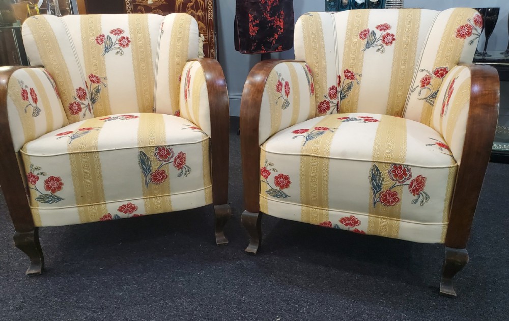 Pair Scandinavian Art deco Bentwood Chairs c1930