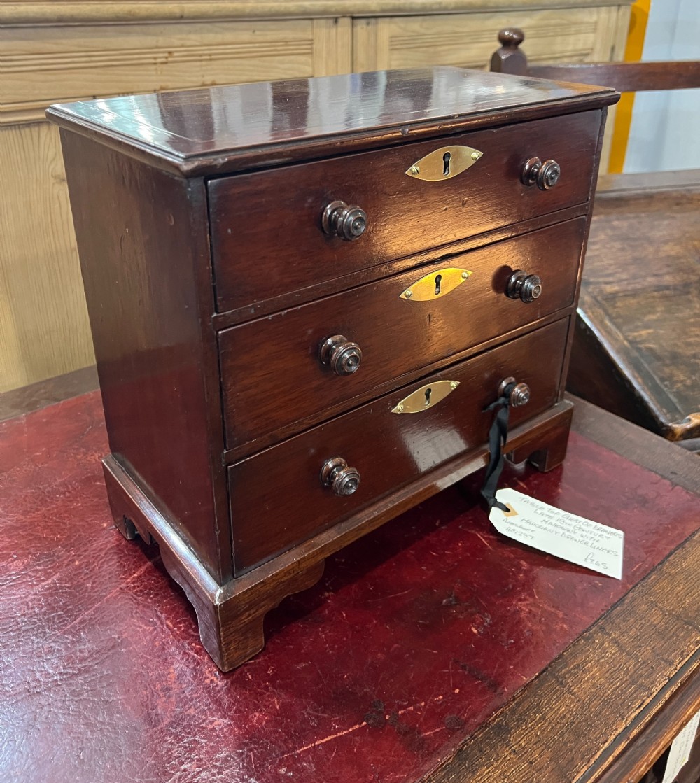 Late 19th Century Mahogany Table Top Chest of Drawers View II