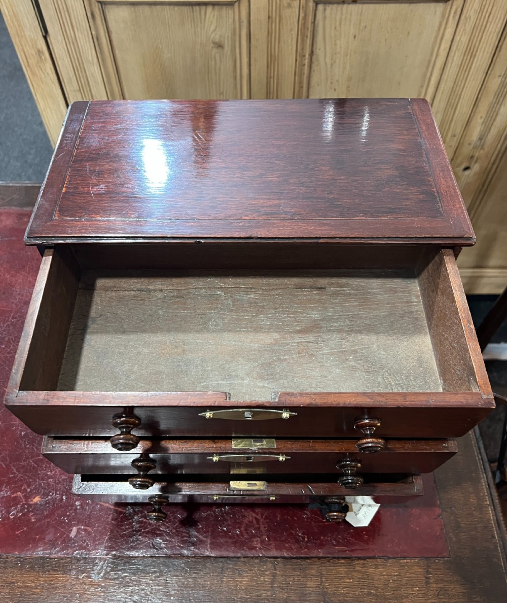 Late 19th Century Mahogany Table Top Chest of Drawers View VIII