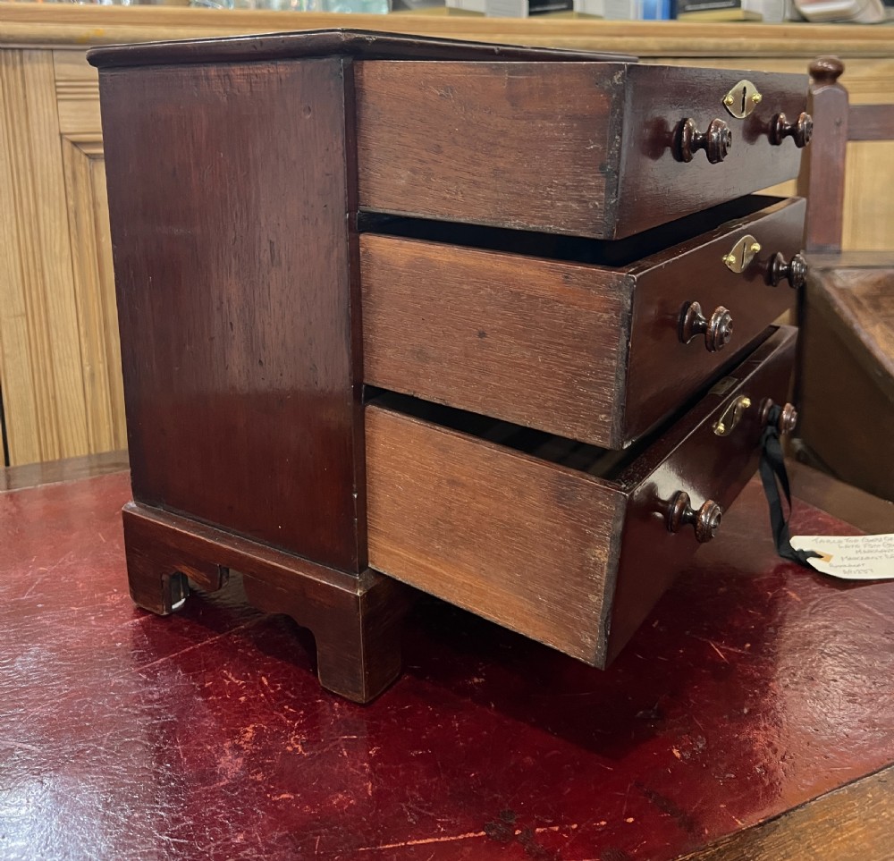 Late 19th Century Mahogany Table Top Chest of Drawers View IX