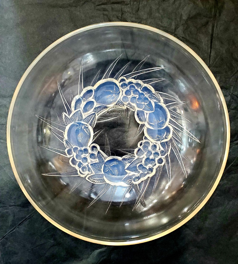 Rene Lalique Mont-Dore French art deco opalescent bowl c1928