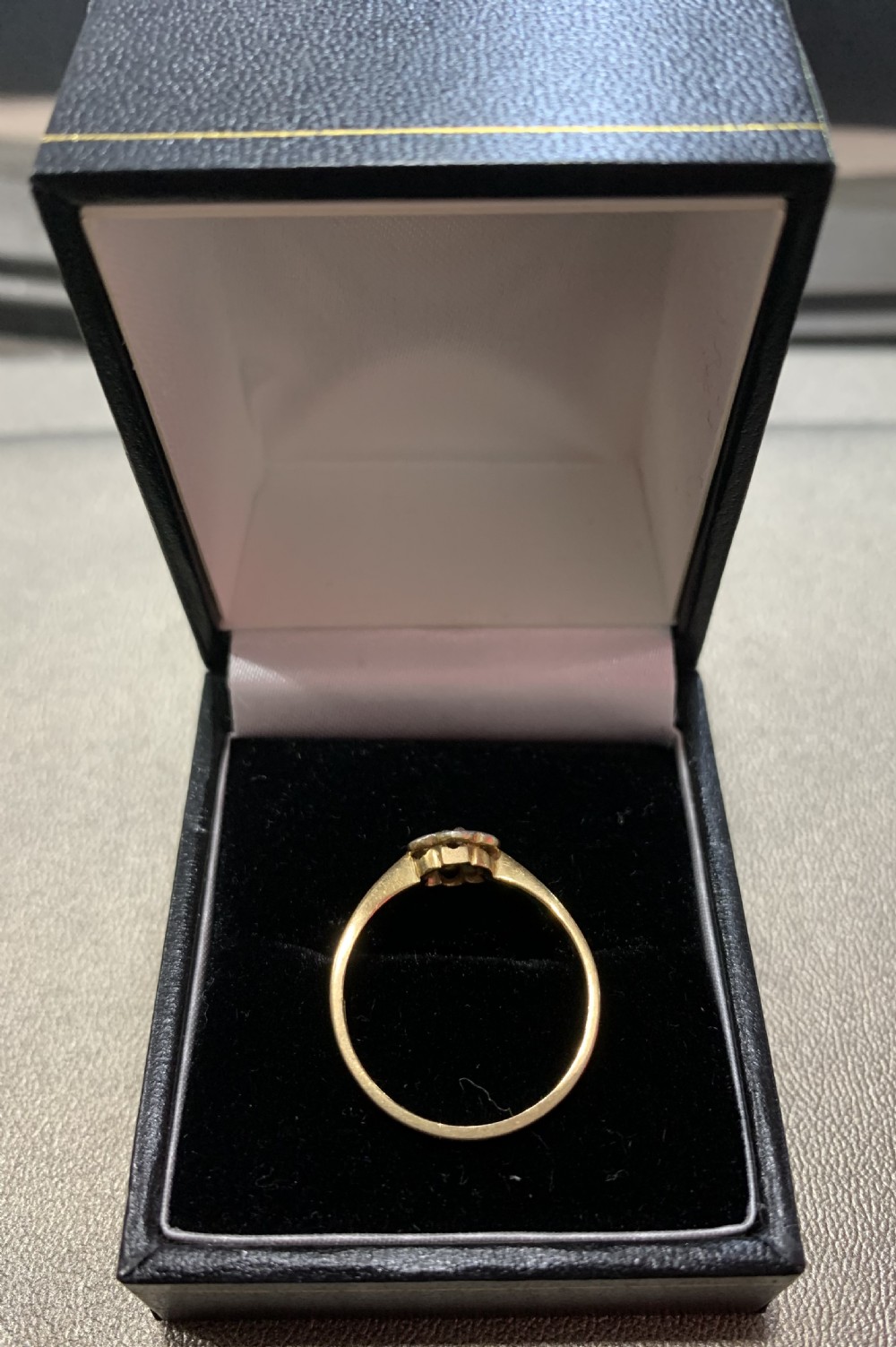 Art Deco Diamond Daisy 18ct Gold Ring 1920s (P) View II