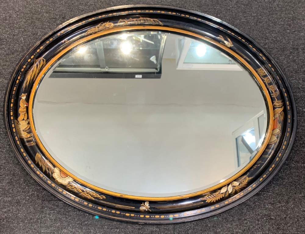 Art Deco Chinoiserie Wall Hanging Mirror c1920s.
