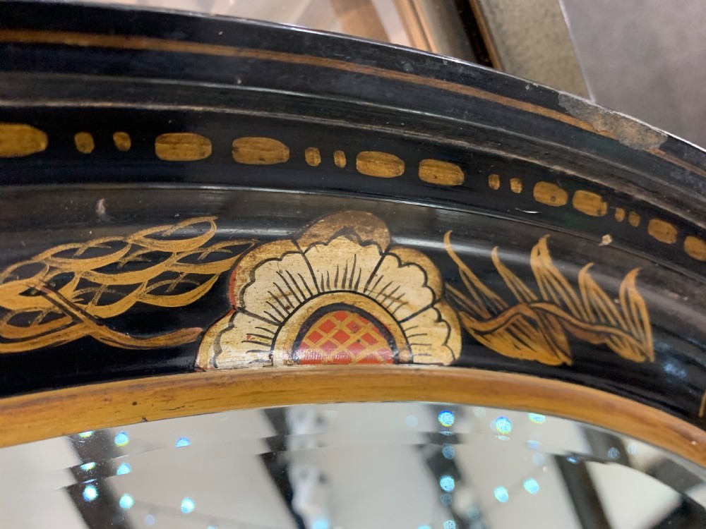 Art Deco Chinoiserie Wall Hanging Mirror c1920s. View VI