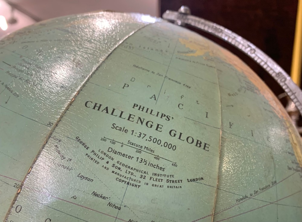 Art Deco Era Philips' Challenge World Globe c1920s View VI
