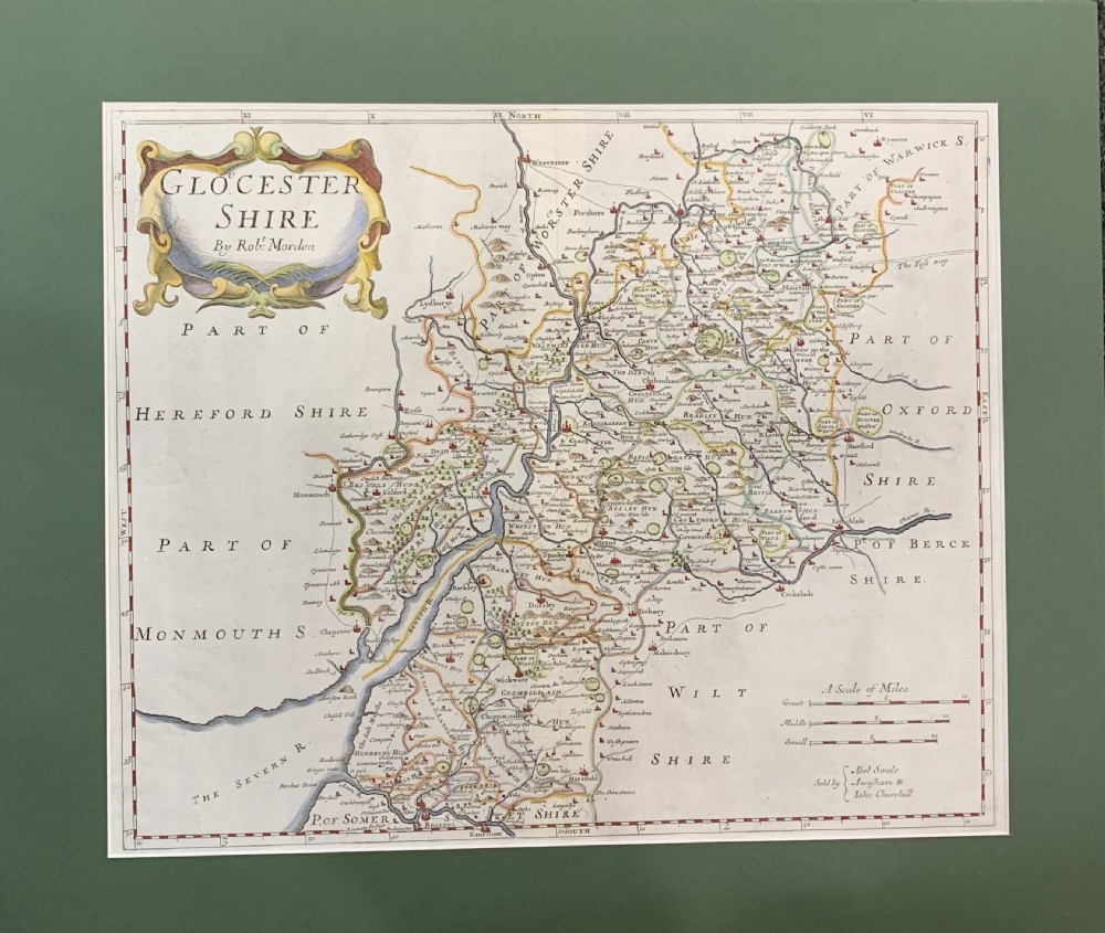 Map of Gloucestershire by Rob Morden c1790