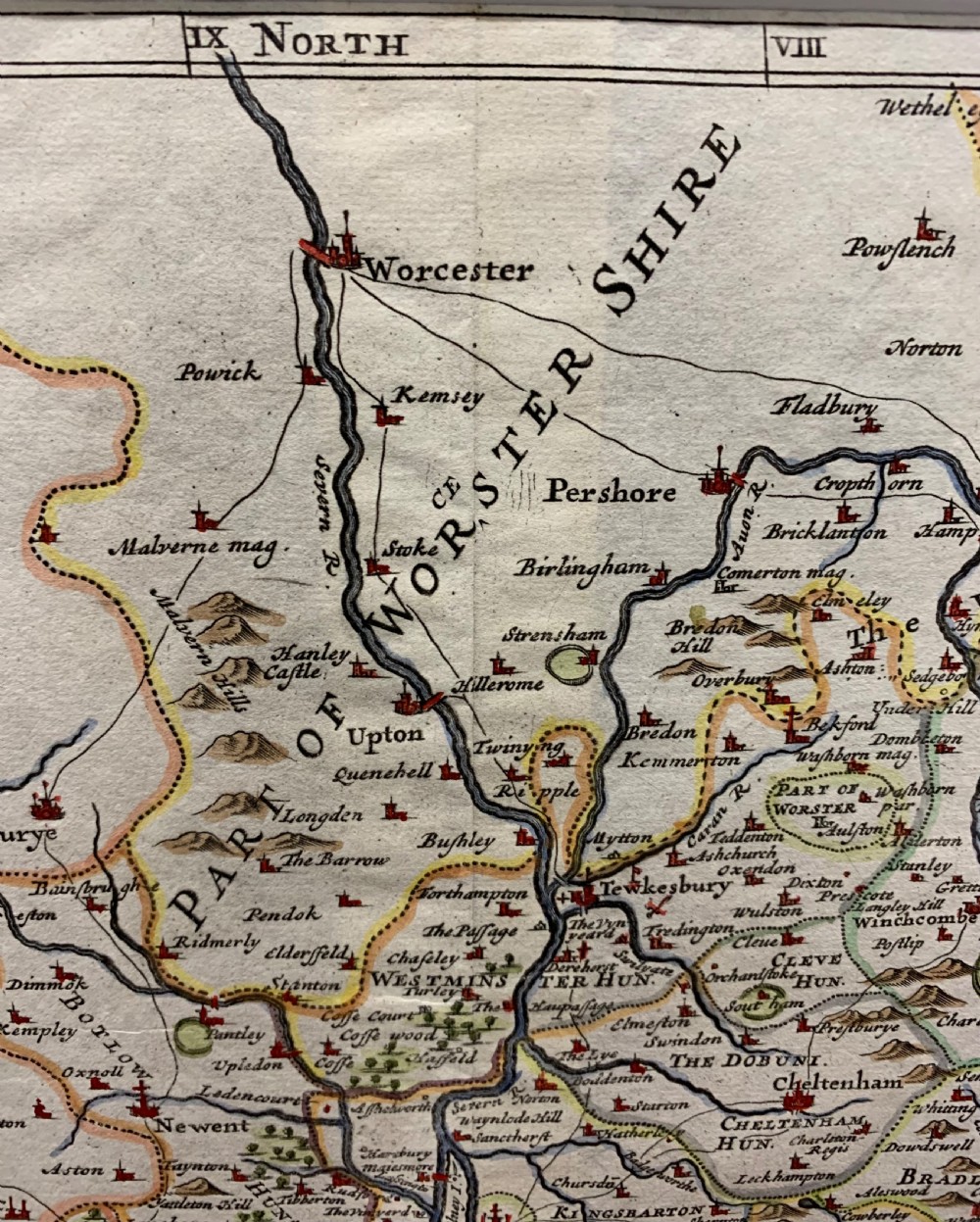 Map of Gloucestershire by Rob Morden c1790 View III