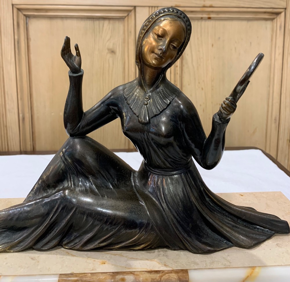 French Art Deco Sculpture c1920-30 by Enrique Molins-Balleste View II