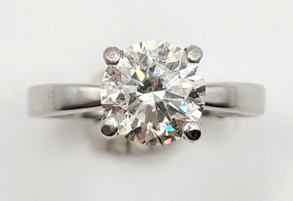Diamond Solitaire 2.09ct Platinum Ring - Valuation £20,000