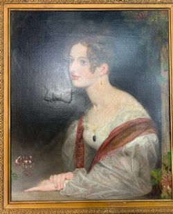 RICHARD WESTALL RA 17651836 REGENCY PORTRAIT OF A YOUNG LADY