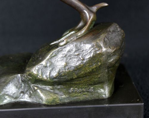 ART DECO BRONZE PHEASANT BY IRNE ROCHARD - ADDITIONAL PHOTO 4