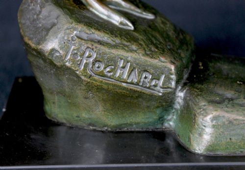 ART DECO BRONZE PHEASANT BY IRNE ROCHARD - ADDITIONAL PHOTO 5
