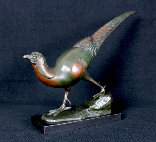 ART DECO BRONZE PHEASANT BY IRNE ROCHARD - ADDITIONAL PHOTO 6