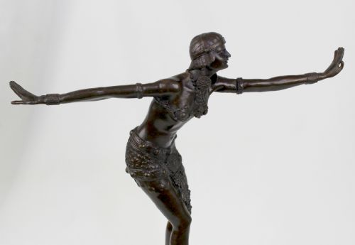ART DECO BRONZE THE PHOENICIAN DANCER AFTER D H CHIPARUS - ADDITIONAL PHOTO 1