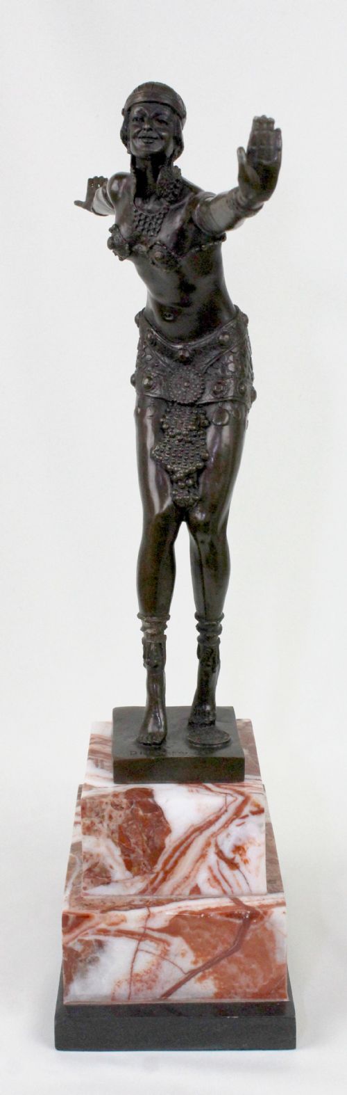 ART DECO BRONZE THE PHOENICIAN DANCER AFTER D H CHIPARUS - ADDITIONAL PHOTO 9
