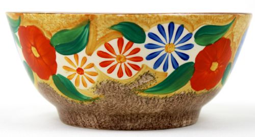CLARICE CLIFF CANTERBURY BELLS PATTERN FRUIT BOWL - ADDITIONAL PHOTO 1