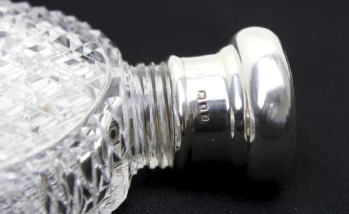 CUT GLASS AND SILVER FLASK - ADDITIONAL PHOTO 5