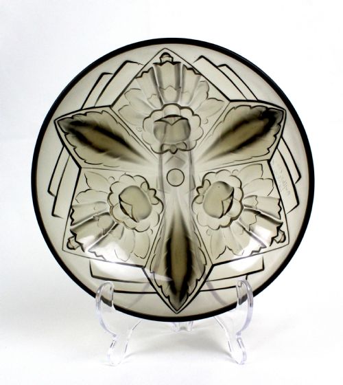 muller frres art deco bowl - CATEGORY: ANTIQUE GLASS - DATED 1920