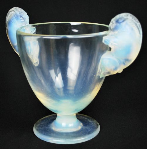 LALIQUE BELIERS OPALESCENT GLASS VASE - ADDITIONAL PHOTO 1