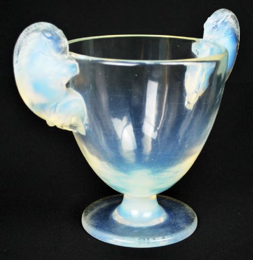 LALIQUE BELIERS OPALESCENT GLASS VASE - ADDITIONAL PHOTO 2
