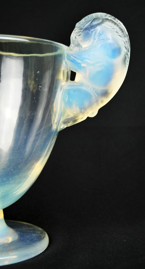 LALIQUE BELIERS OPALESCENT GLASS VASE - ADDITIONAL PHOTO 6