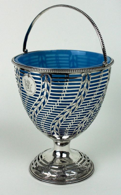 George 111 Silver Sugar Basket by Hester Bateman