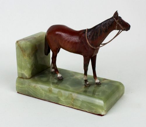 BRONZE VIENNESE HORSE BOOKENDS - ADDITIONAL PHOTO 4