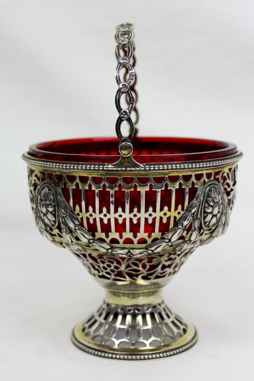 SILVER GILT SUGAR BASKET BY GEORGE FOX - ADDITIONAL PHOTO 1