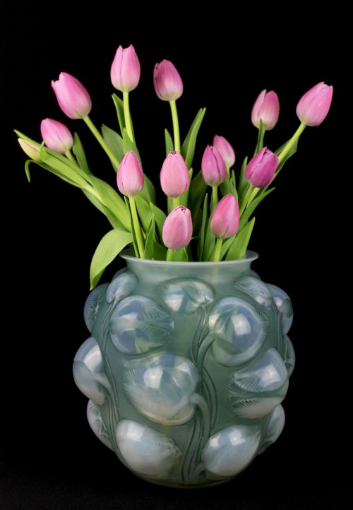 René Lalique Tulipes Vase
