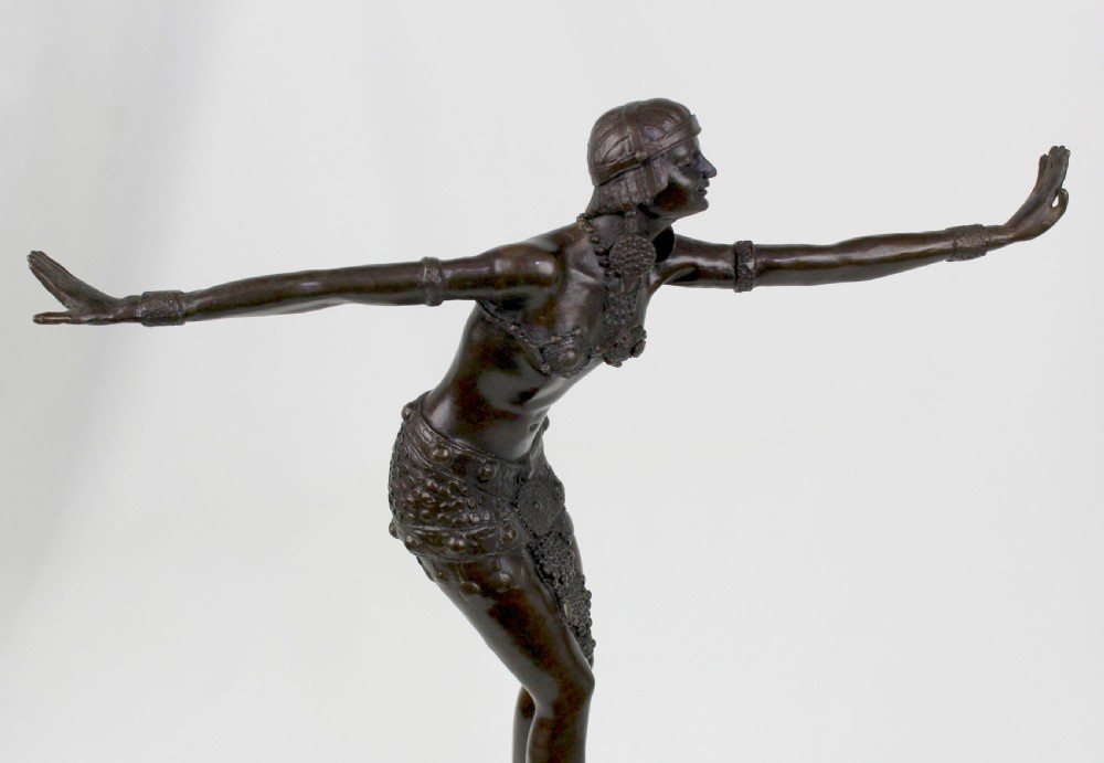 Art Deco Bronze THE PHOENICIAN DANCER after D H Chiparus, View II