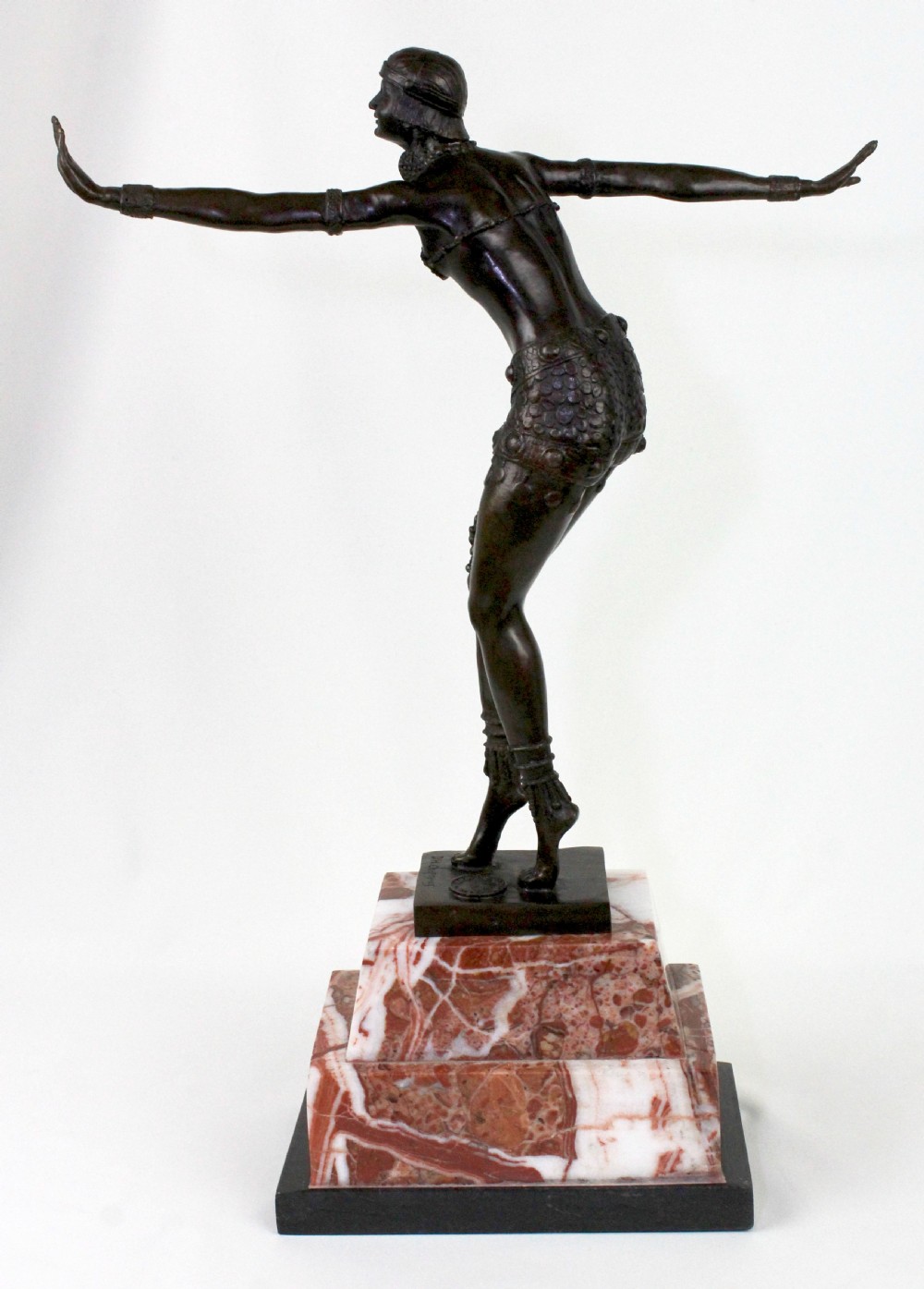 Art Deco Bronze THE PHOENICIAN DANCER after D H Chiparus, View V