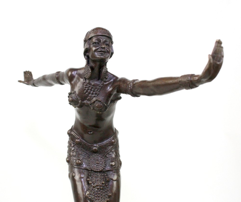 Art Deco Bronze THE PHOENICIAN DANCER after D H Chiparus, View VII