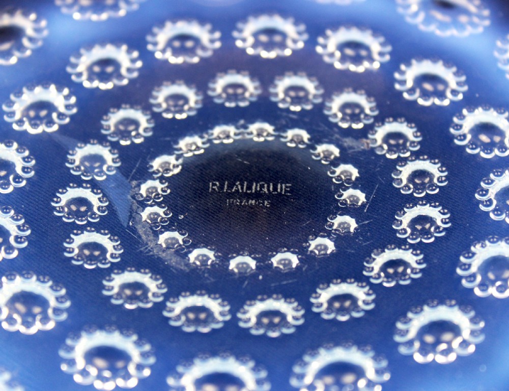 René Lalique ASTERS No 5 opalescent plate. View III