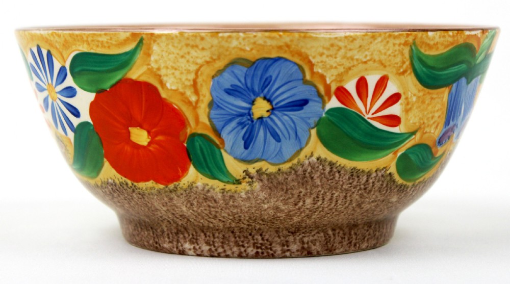 Clarice Cliff Canterbury Bells Pattern Fruit Bowl