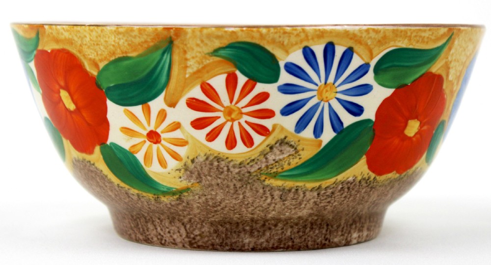 Clarice Cliff Canterbury Bells Pattern Fruit Bowl View II