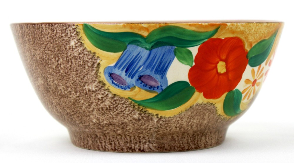 Clarice Cliff Canterbury Bells Pattern Fruit Bowl View III