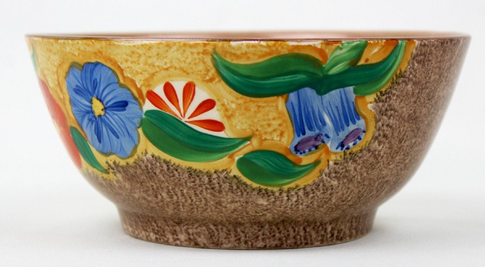 Clarice Cliff Canterbury Bells Pattern Fruit Bowl View IV
