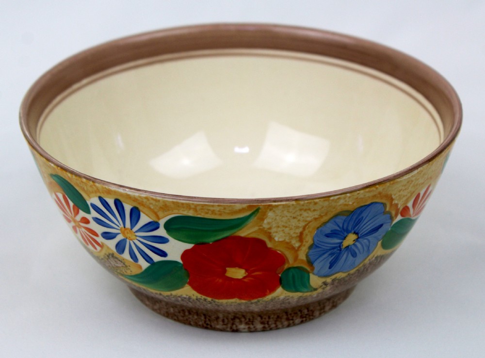 Clarice Cliff Canterbury Bells Pattern Fruit Bowl View V