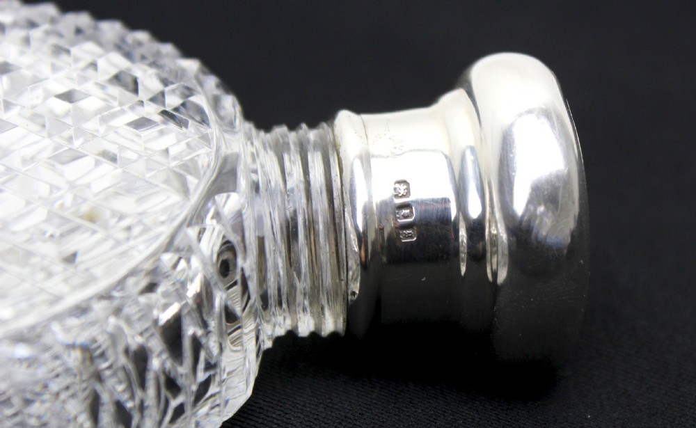 Cut glass and silver flask View VI