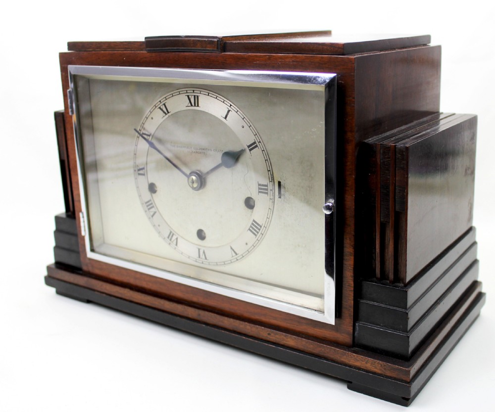 Art Deco Mantel Clock by The Sheffield Goldsmiths Co View II