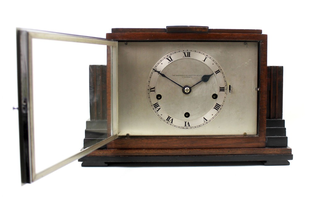 Art Deco Mantel Clock by The Sheffield Goldsmiths Co View VI