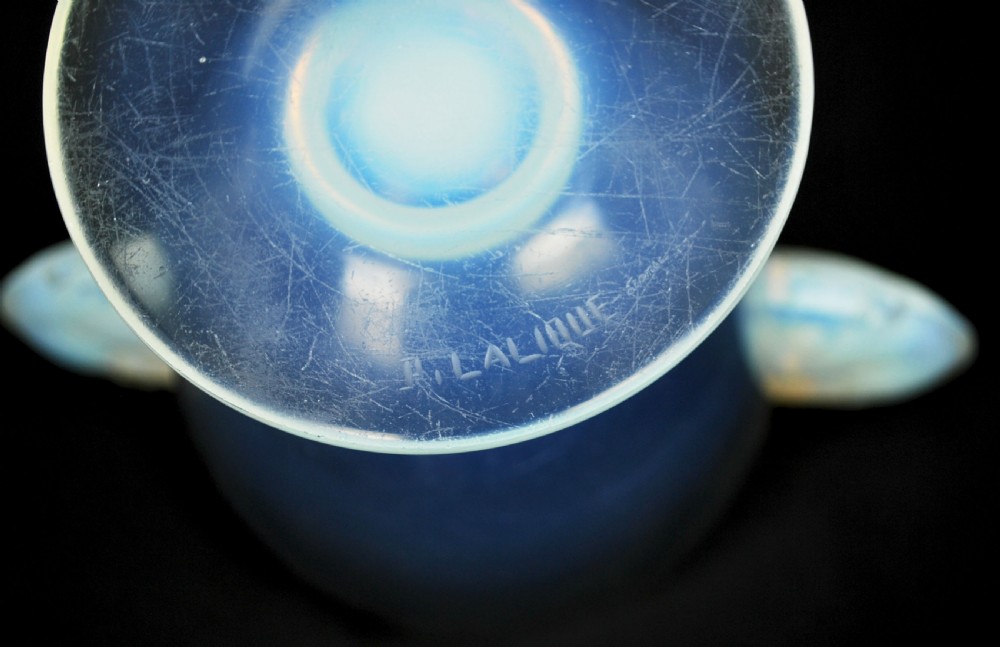 Lalique Beliers opalescent glass vase View VI