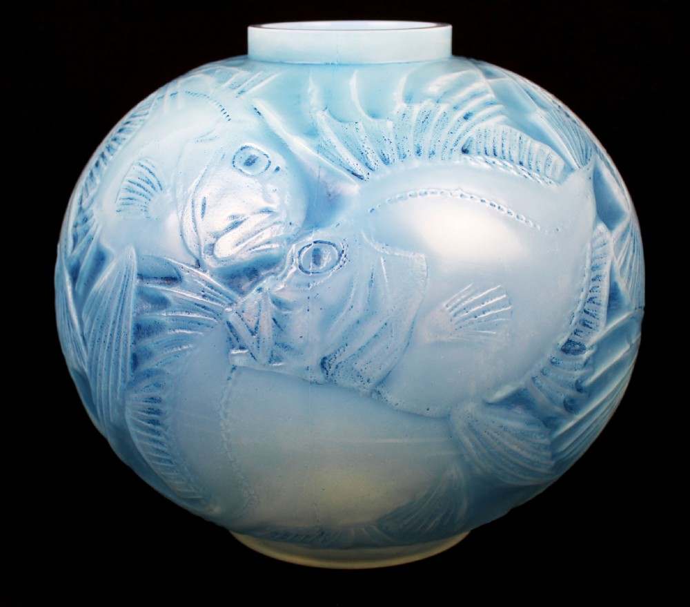 Lalique Poissons vase