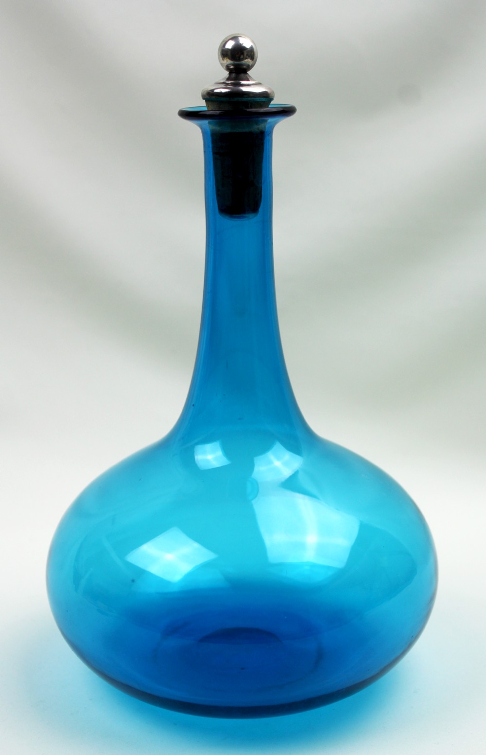 Blue Glass Scottish Mell Decanter