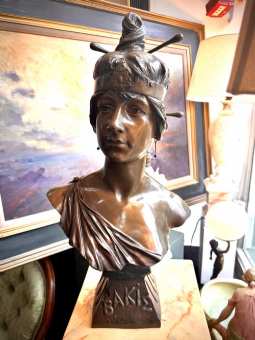 BAKIE BY GEORGESCHARLES COUDRAY 18631932 ART DECO BRONZE - ADDITIONAL PHOTO 4