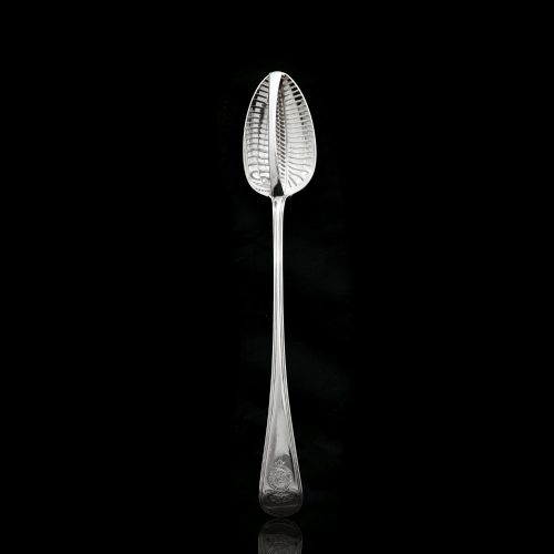 fig 3. A Large Solid Silver Straining Spoon, Crest of The Earl of Camden - William, Charles & Henry Eley 1824